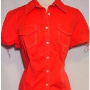 Tommy Hilfiger button down tied sleeves size 14